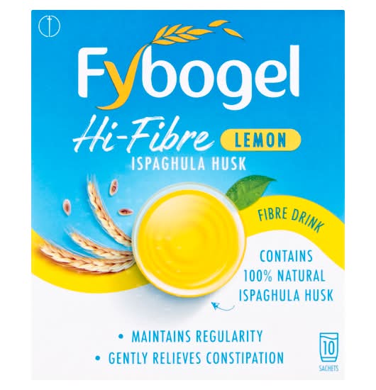 Fybogel Lemon, Hi Fibre Ispaghula Husk Fibre Drink Sachets (10 pack)