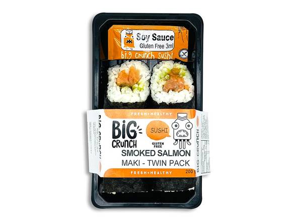 Big Crunch Smoked Salmon Sushi 2pk 200g