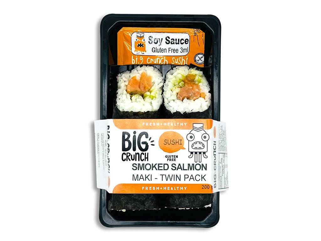 Big Crunch Smoked Salmon Sushi 2pk 200g