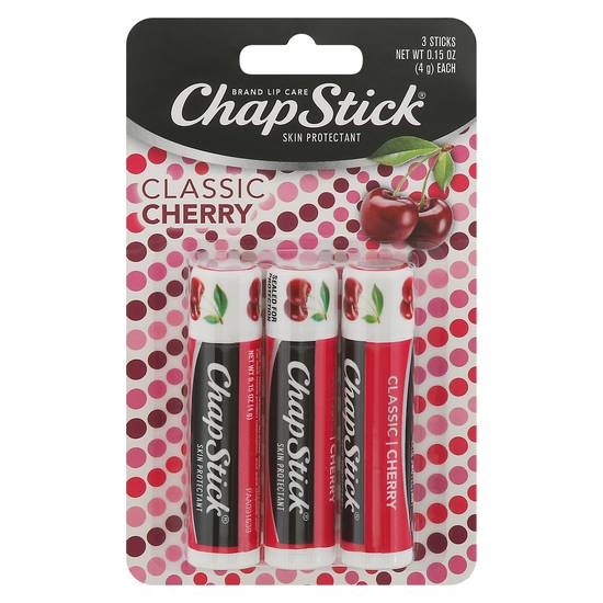Chapstick Lip Balm Classic Cherry (3 ct)