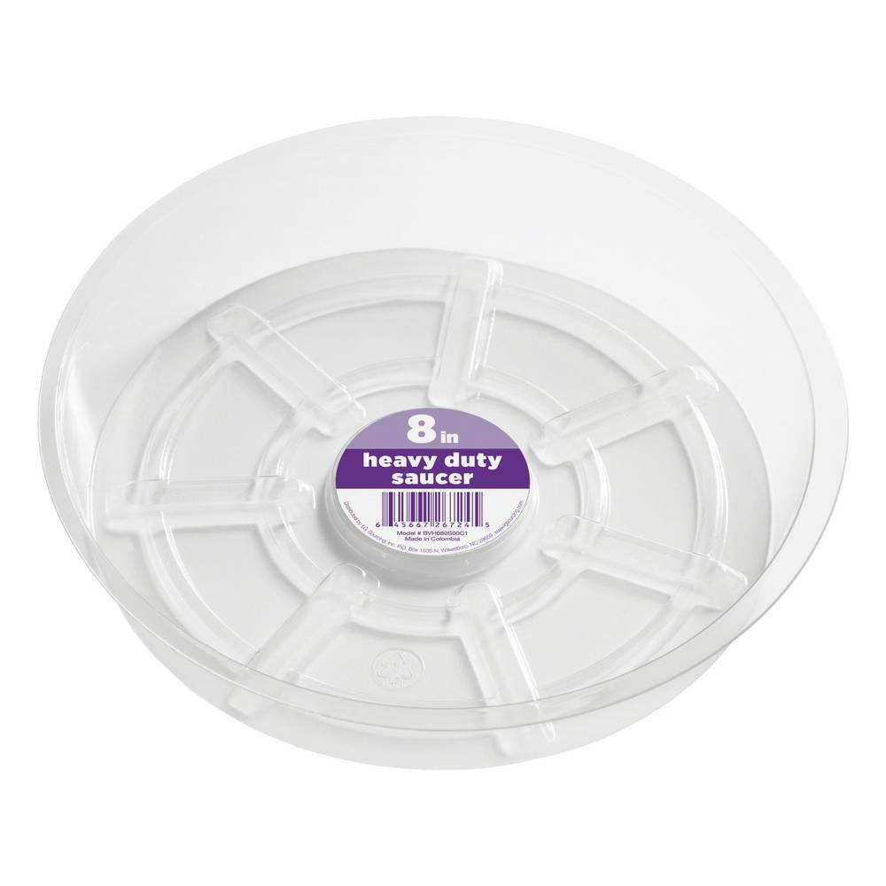 Crescent Garden 7.99-in Clear Plastic Plant Saucer | BVH080S00C2