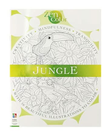 Zen Color Adult Coloring Book Jungle