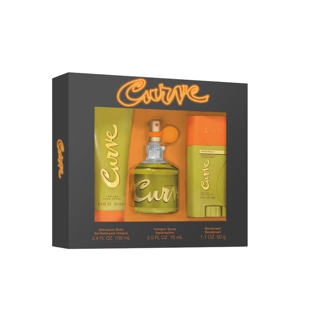 Curve For Men Fragrance 3 Piece Gift Set