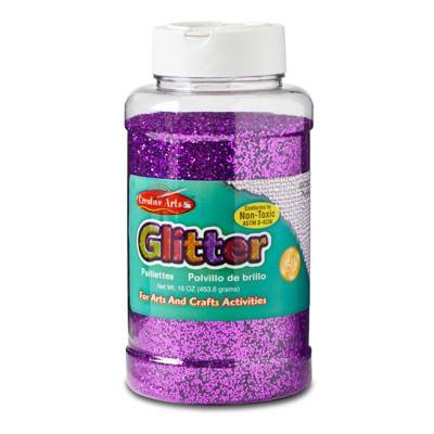 Charles Leonard Creative Arts by Charles Leonard Glitter, 16 oz. Bottle, Purple (Pack of 2)