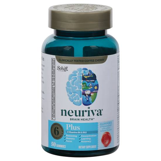 Neuriva Strawberry Flavored Brain Performance Supplement Gummies (50 ct )