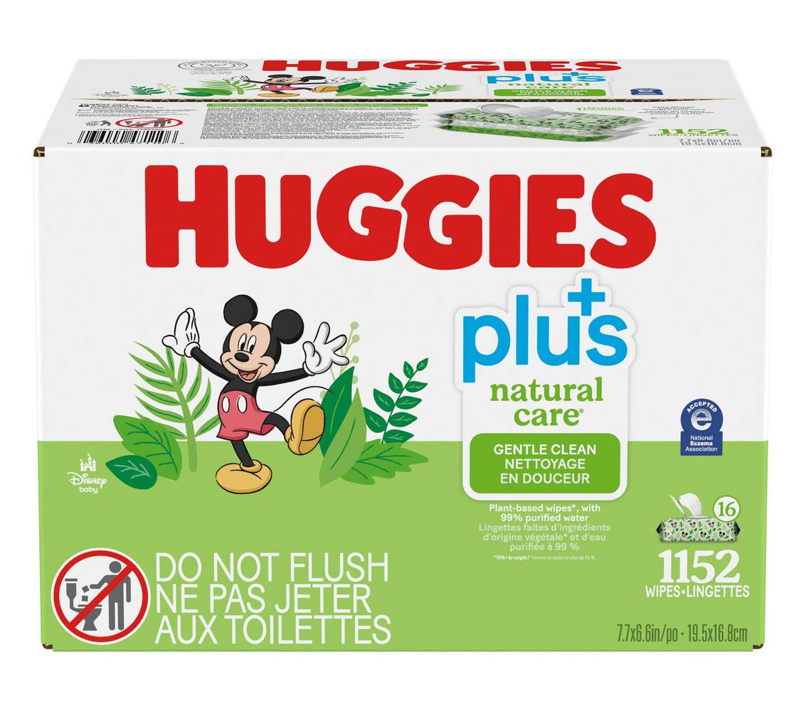 Huggies Natural Care Plus - Lingettes, 16 Paquets De 72 / Huggies Natural Care Plus Wipes, 16-Packs Of 72