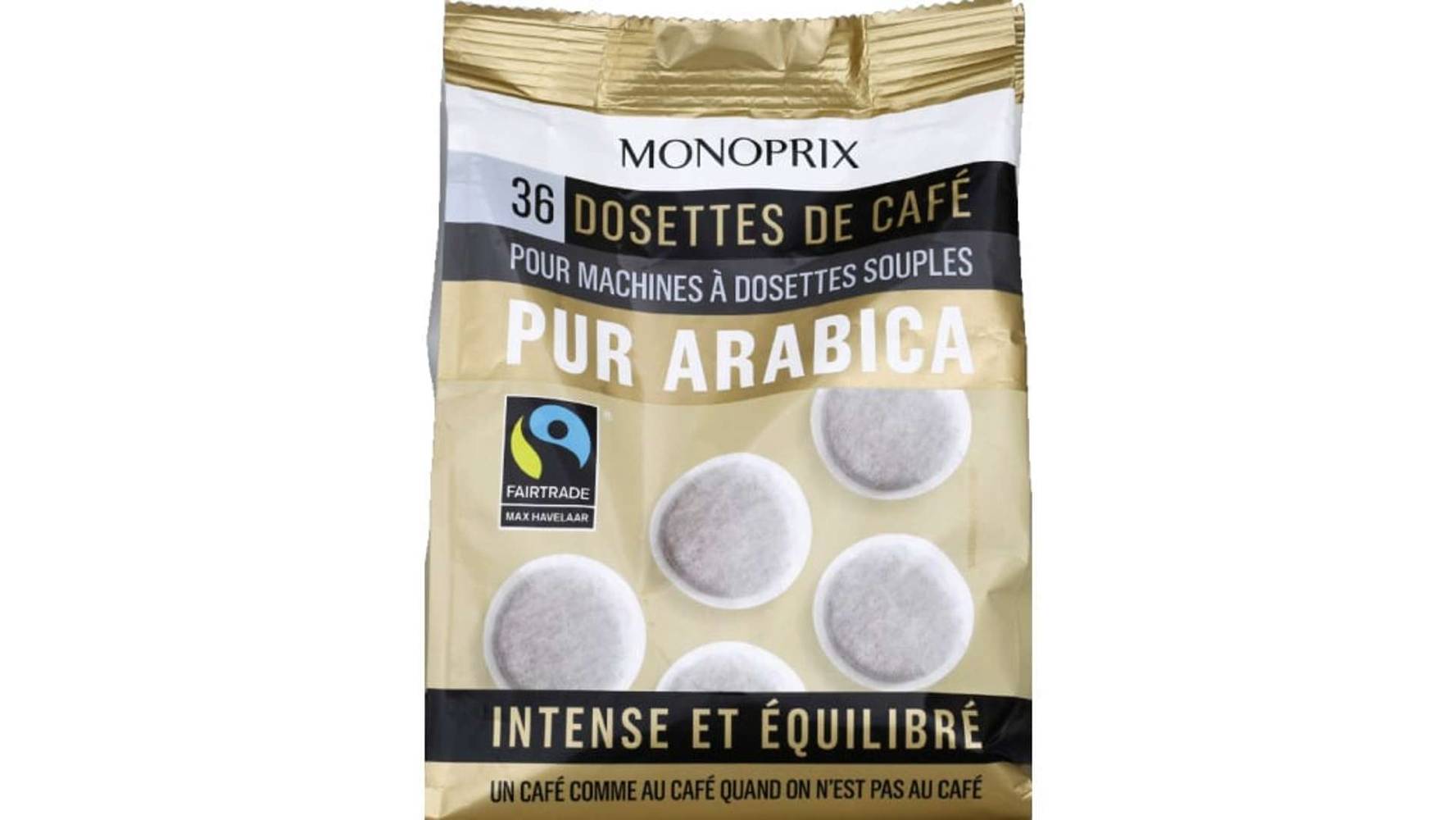 Monoprix Dosettes de café pur arabica Le sachet de 36 - 250 g