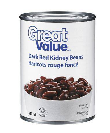 Great Value Dark Red Kidney Beans (540 ml)