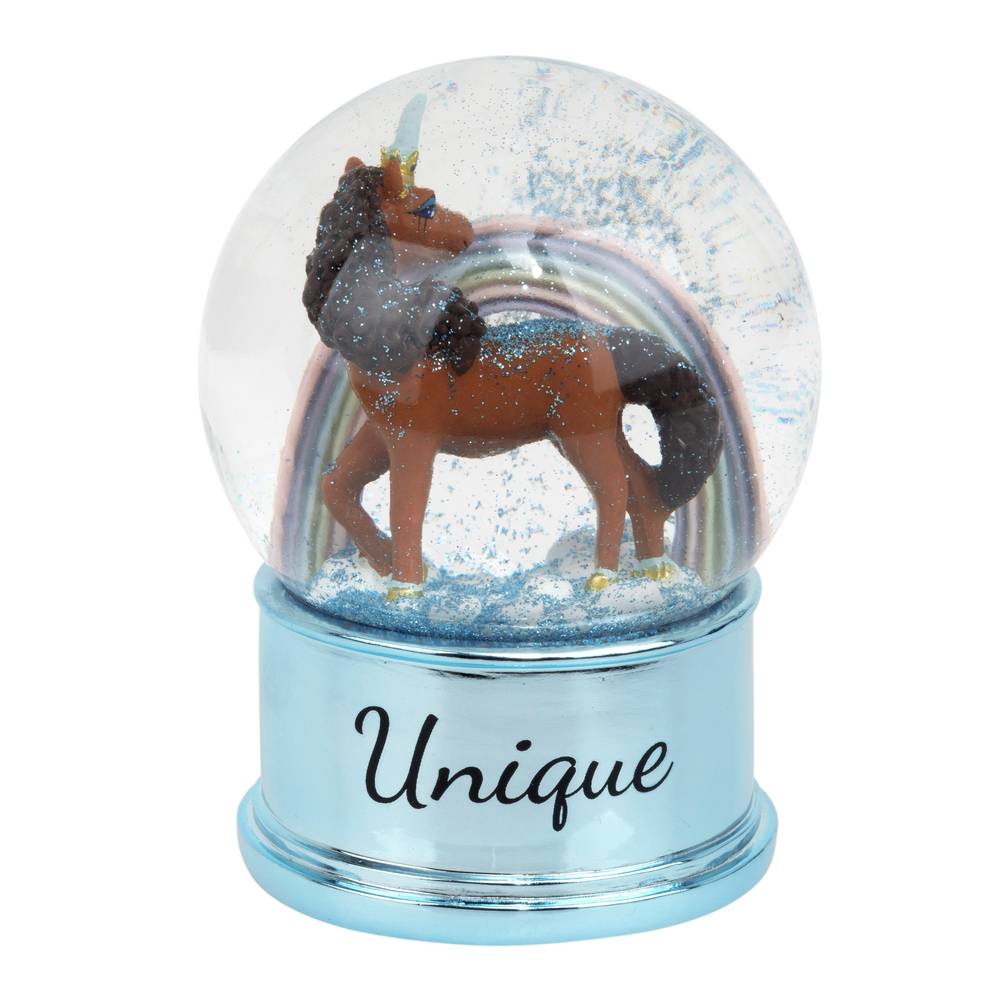 Afro Unicorn Snow Globe, Assorted, 5.25 In