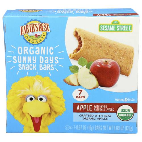 Earth's Best Organic Sunny Days Snack Bars Apple 8 Pack