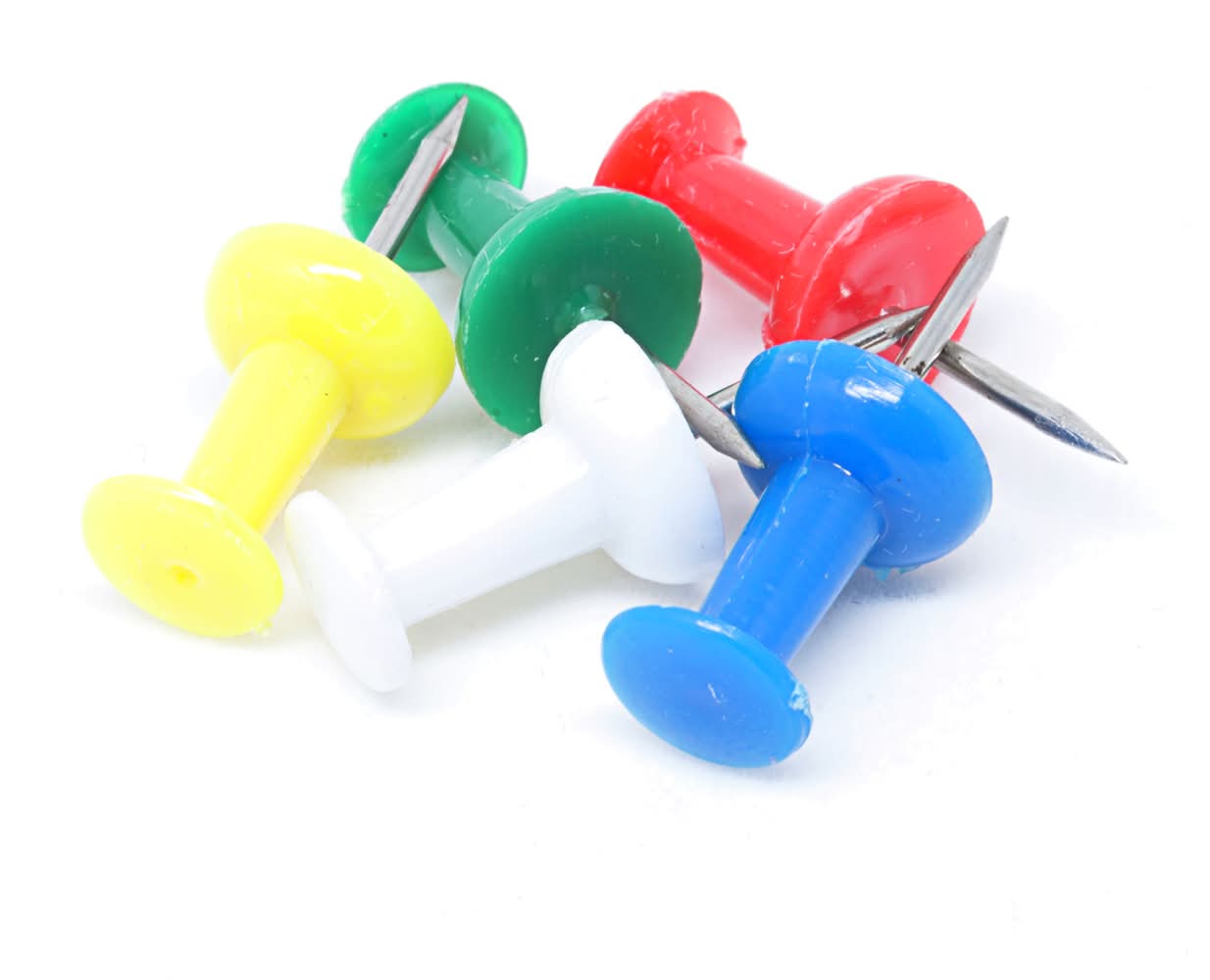 Pinnacle Assorted Coloured Push Pins - 50 Pack