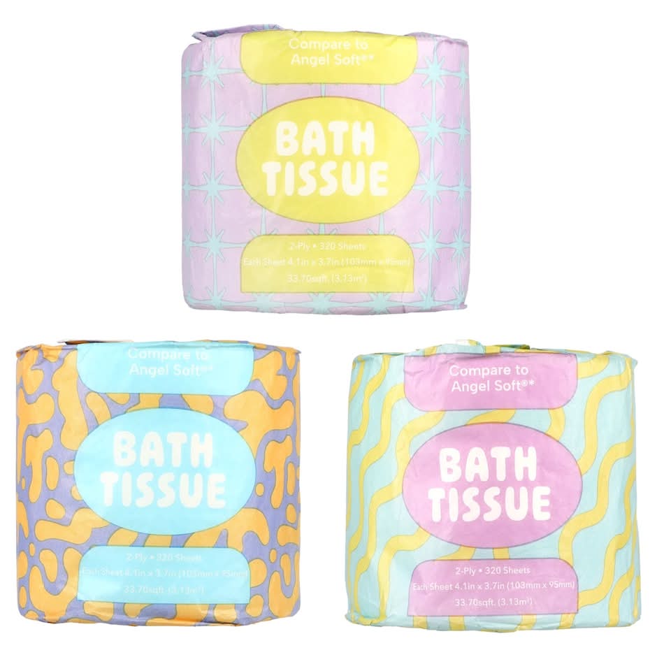 2-Ply Bath Tissue, Assorted Packaging Colors, 320-pc Pack