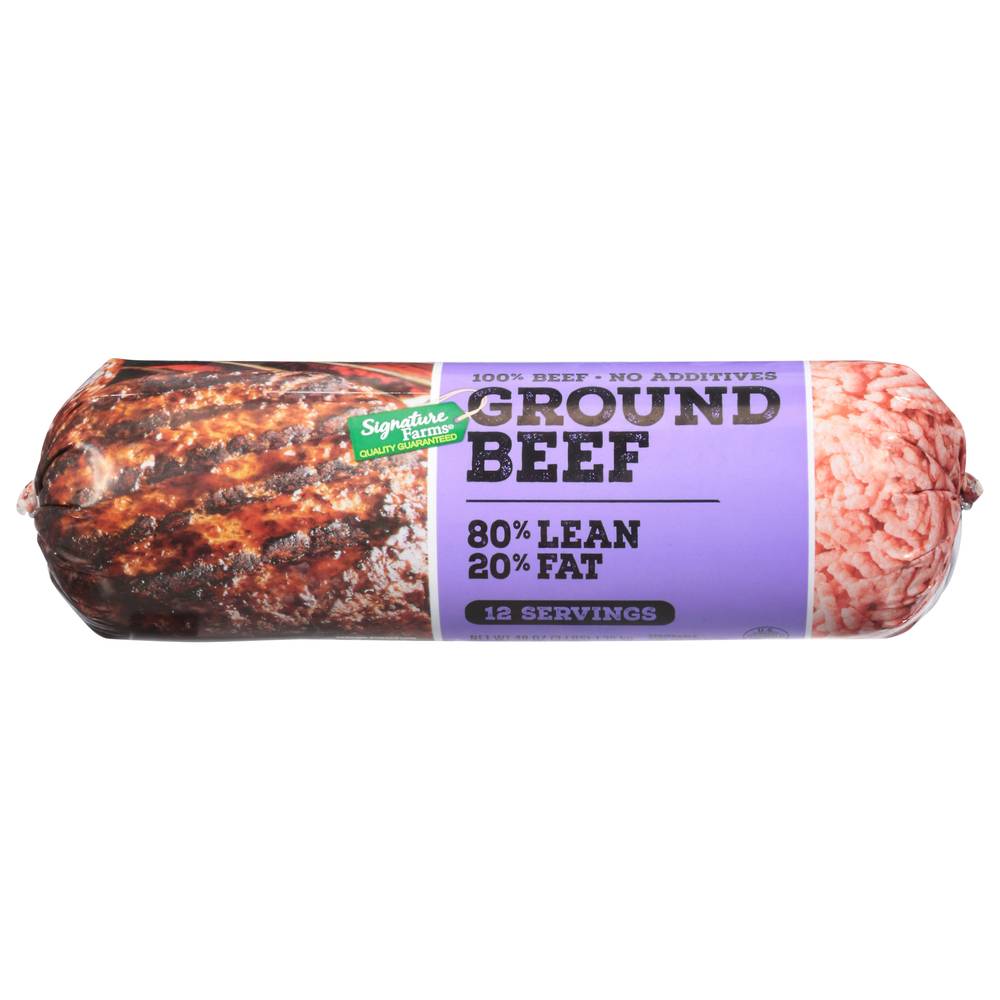 Signature Farms 80% Lean 20% Fat Ground Beef (3 lbs)