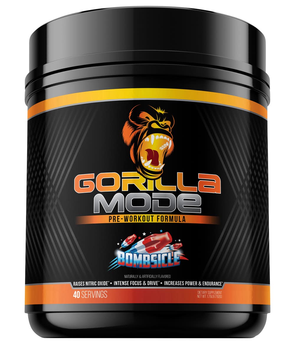 Gorilla Mind Pre-Workout Formula Mix, Bombsicle (1.75 lbs)