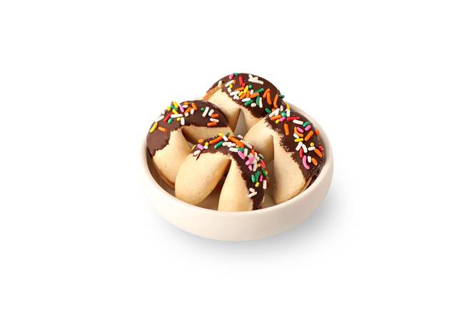 CHOCOLATE DIPPED FORTUNE COOKIES (4)