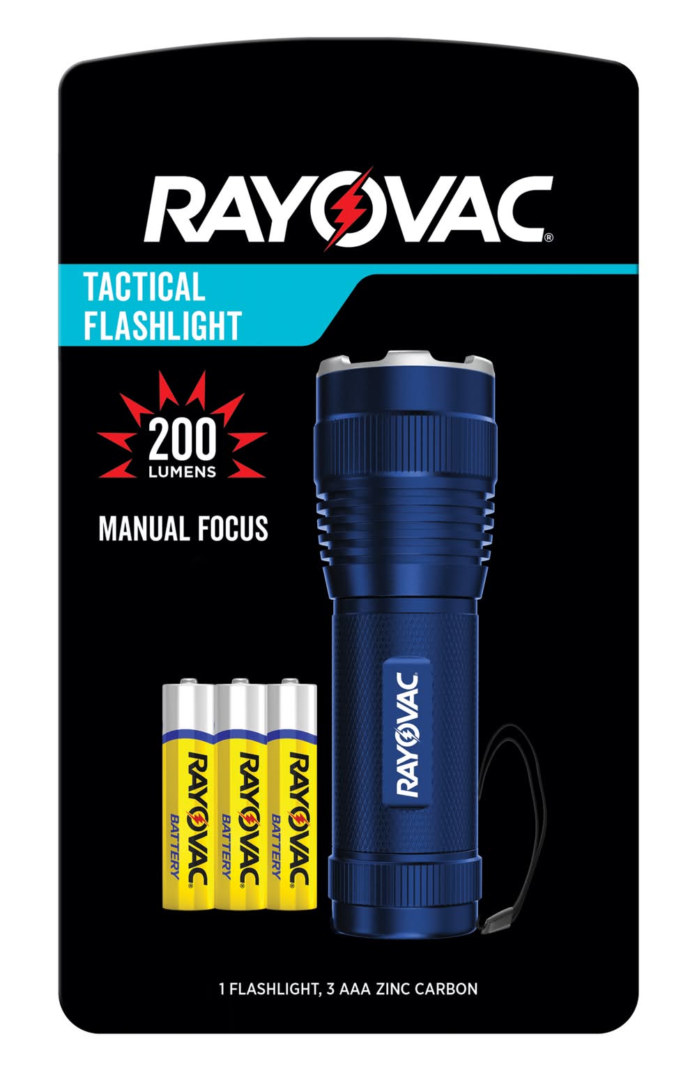Rayovac 200 Lumens Tactical Flashlight