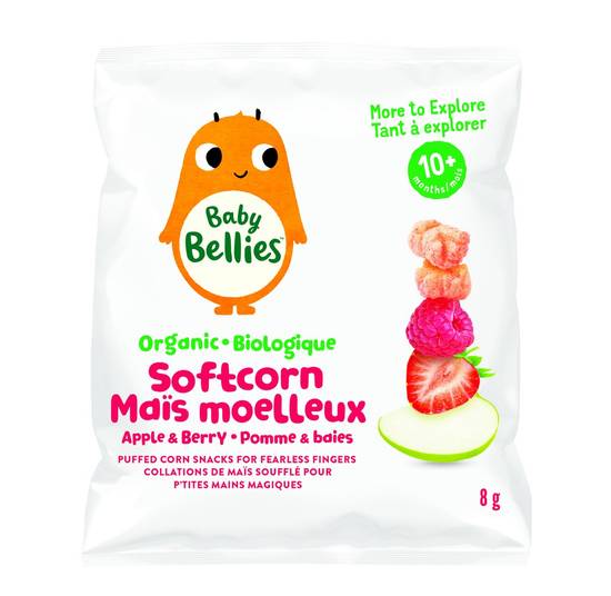 Baby Bellies Organic Soft Corn Apple & Berry Snacks (8 g)
