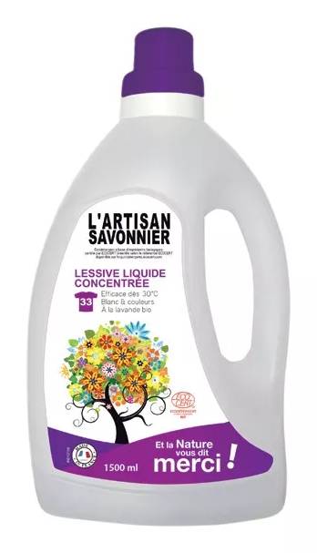 L'Artisan Savonnier - Lessive liquide concentrée, lavande (1,5L)