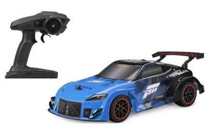 New Bright Forza Motorsport Rc Nissan Z Sportscar Toy For Kids, Blue-Black