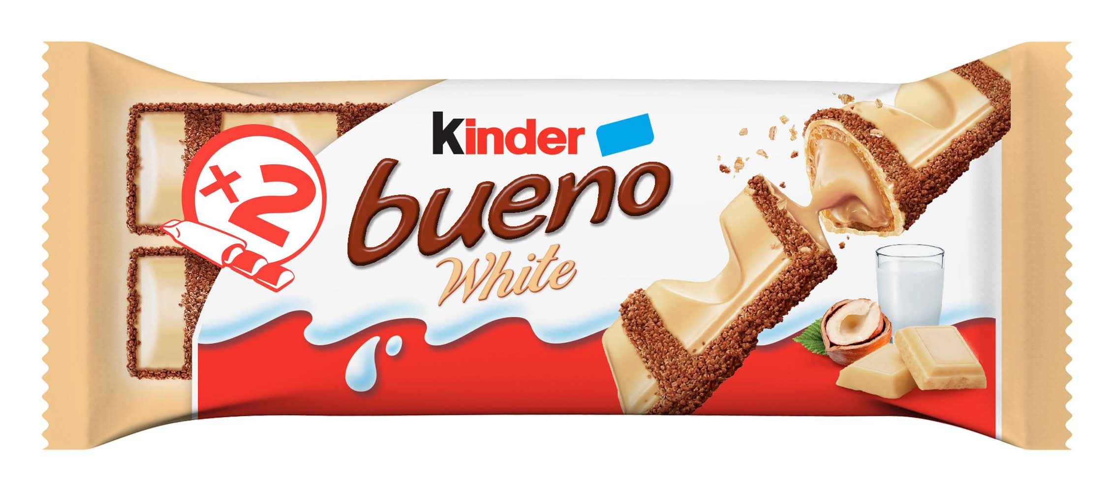 Kinder Bueno White Chocolate Bars (39g, 2 pack)