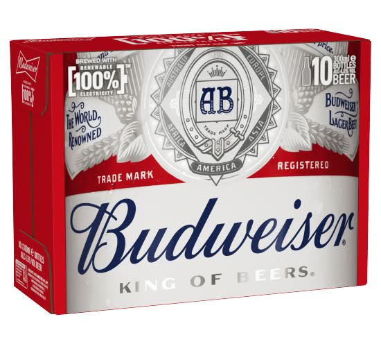 Budweiser Lager Beer (10 x 300ml)