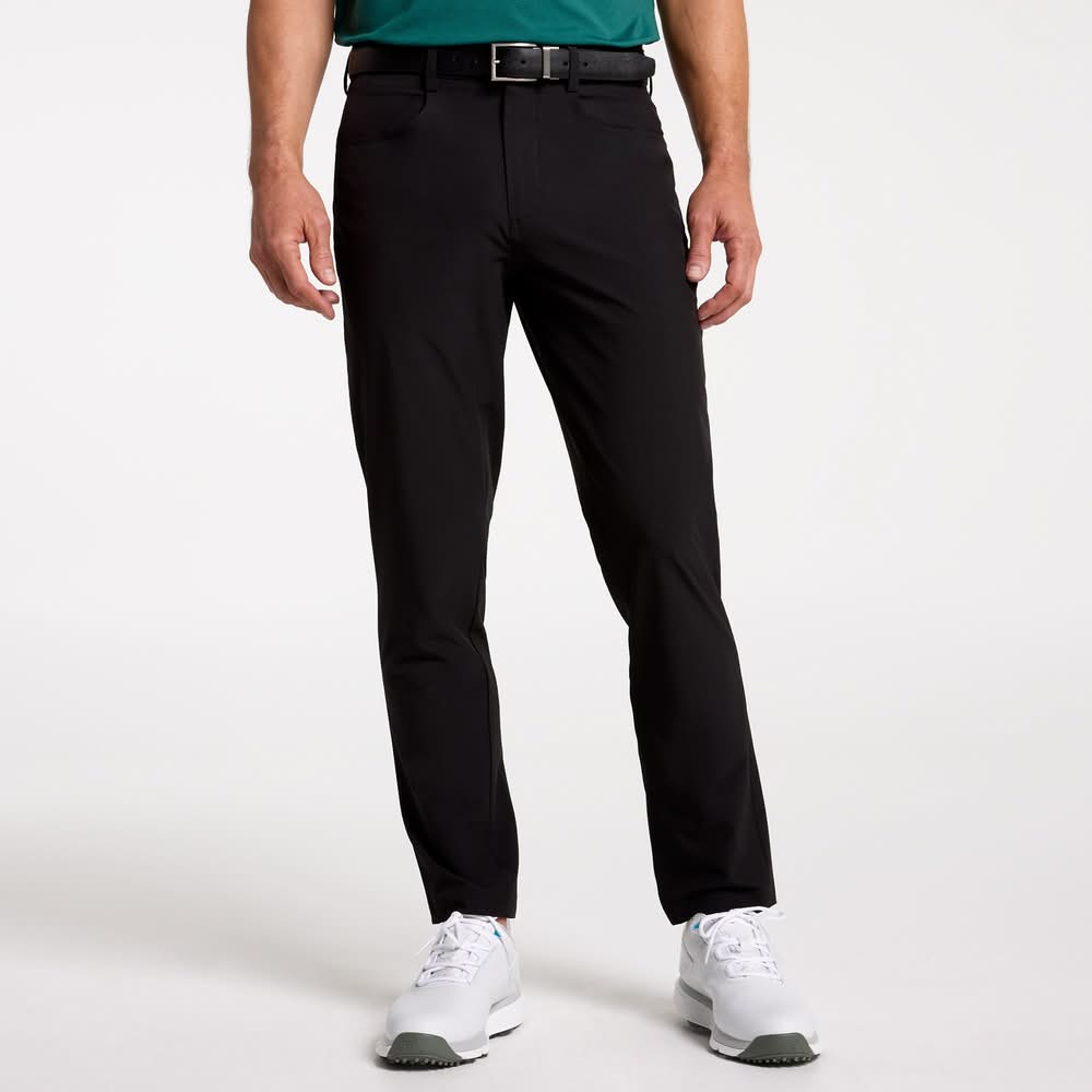 Walter Hagen Men's Performance 11 5 Pocket Slim Fit Golf Pants (Black, 32)