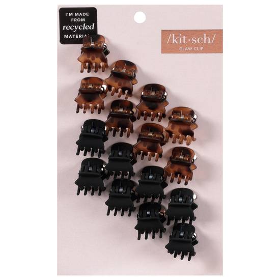 Kitsch Mini Classic Recycled Plastic Claw Clips (16 ct)