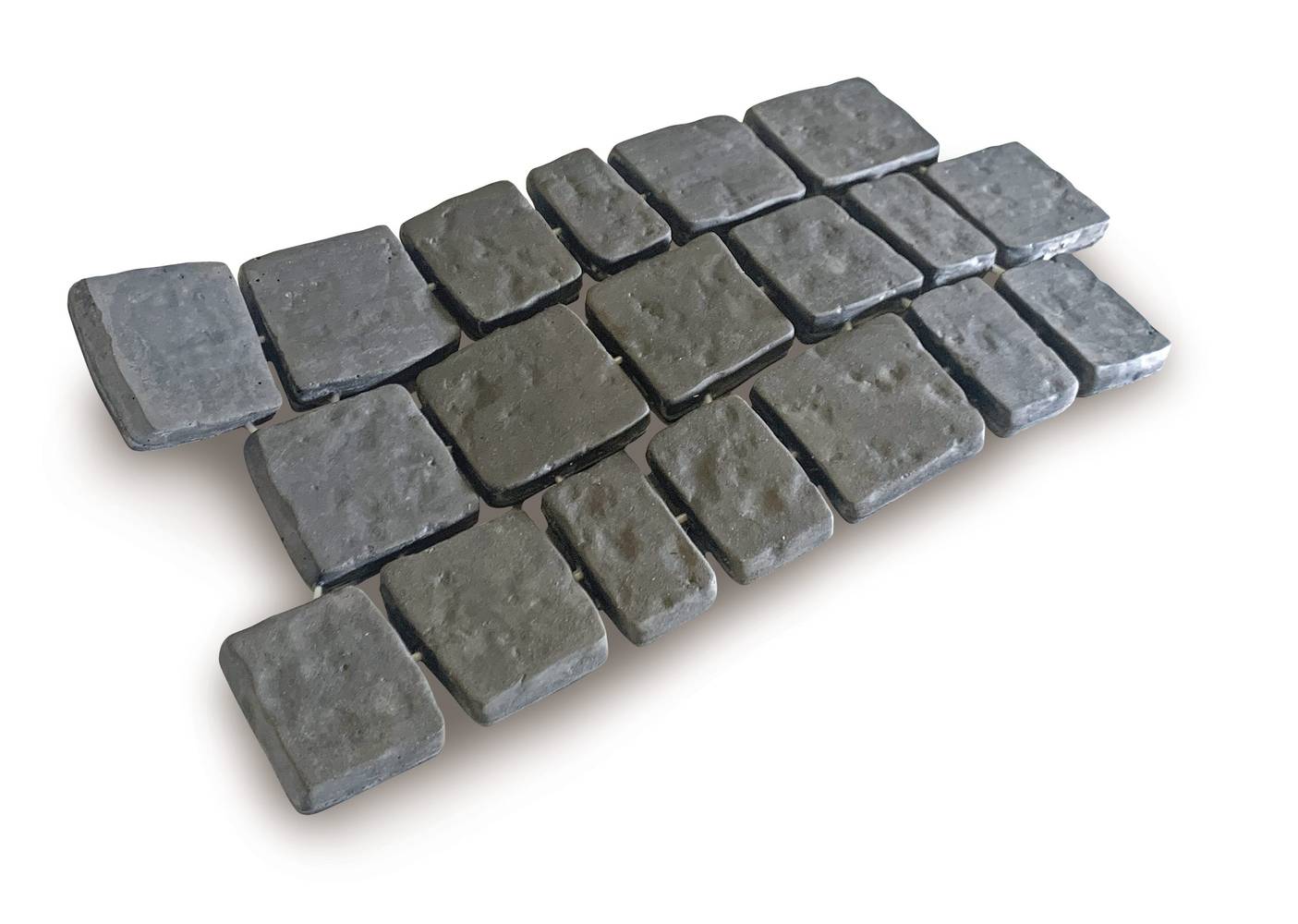 Riccobene 23.5-in L x 11.75-in W x 1-in H Irregular Charcoal Concrete Patio Stone | C125007