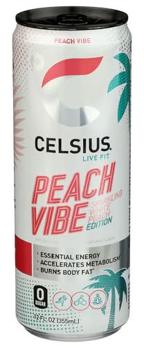 Celsius Peach Vibe Sparkling Energy Drink