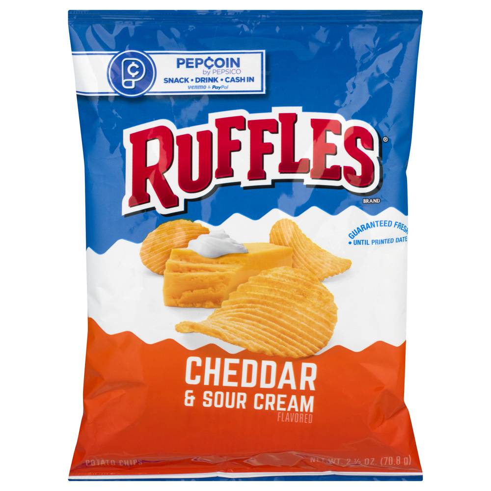 Ruffles Potato Chips, Cheddar-Sour Cream (2.5 oz)