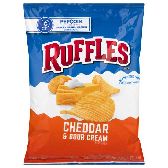 Ruffles Potato Chips (cheddar-sour cream)