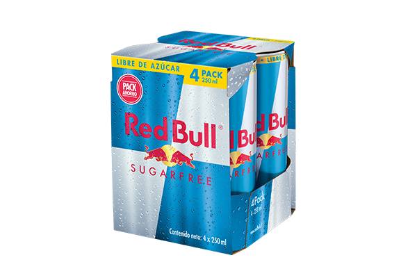 Four Pack Red Bull Sugar Free 250cc