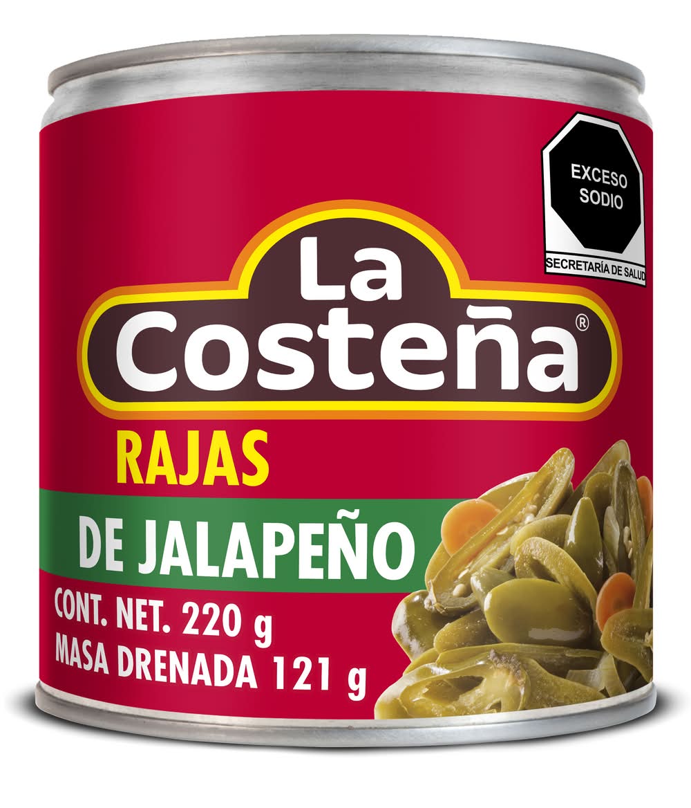La Costeña · Rajas de chiles jalapeños en escabeche (220 g)