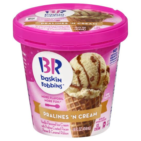 Baskin-Robbins Pralines 'N Cream Vanilla Ice Cream
