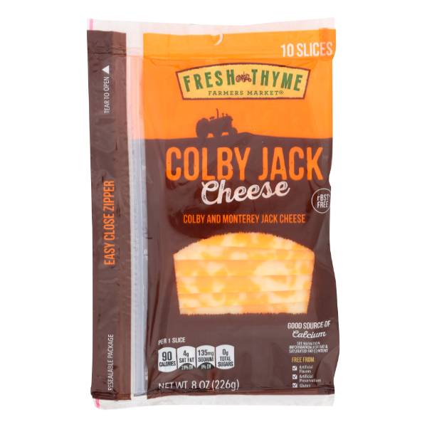 Fresh Thyme Colby Jack Cheese Slices (8 oz)