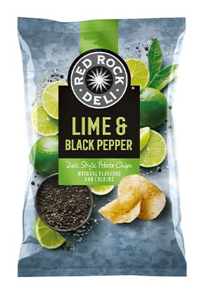 Red Rock Deli Lime & Black Pepper Chips 165G