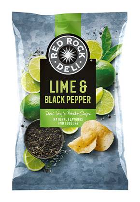 Red Rock Deli Lime & Black Pepper Chips 165g
