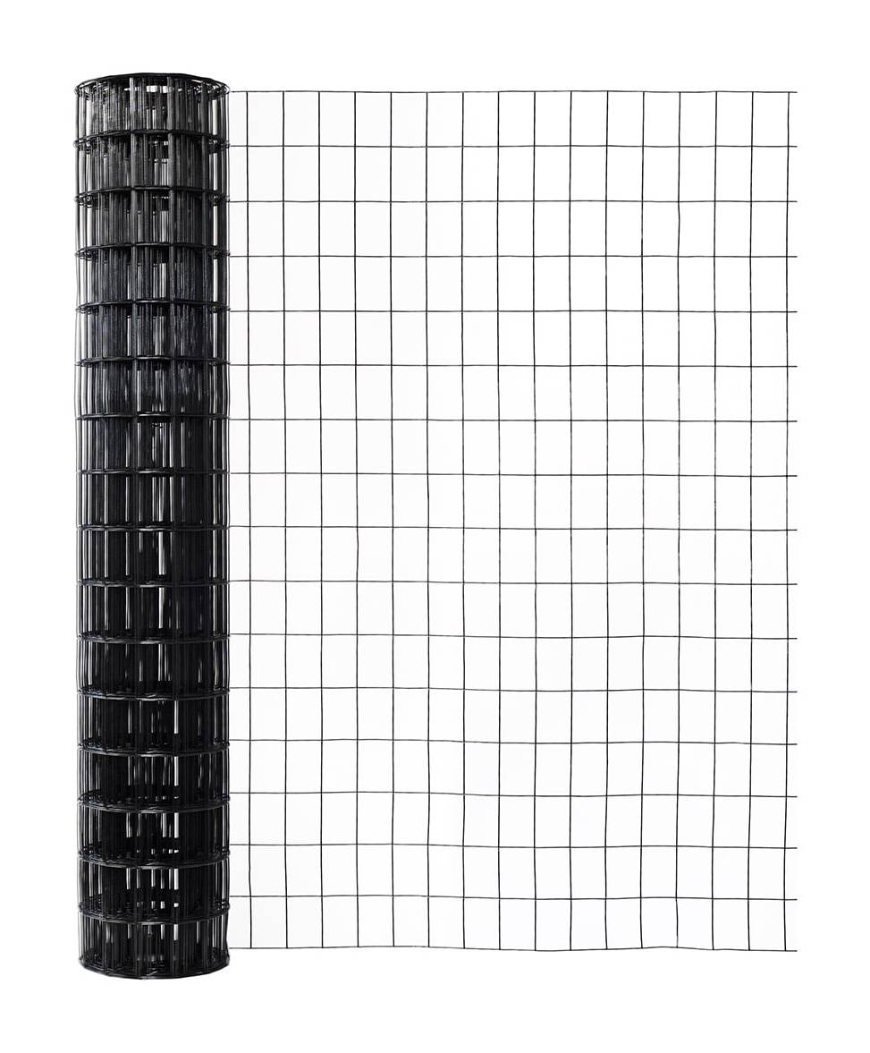 GARDEN CRAFT Steel Welded Wire Rolled Fencing, Black