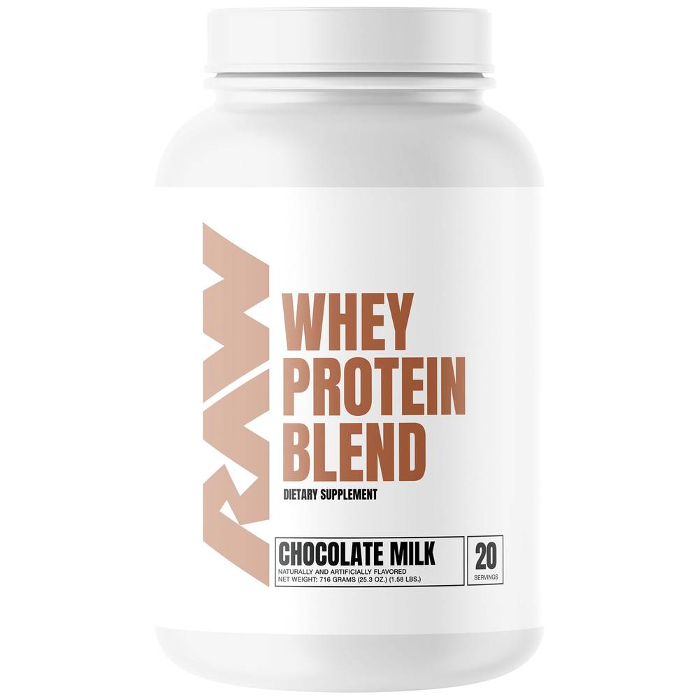 Raw Whey Protein Blend Dietary Supplement Powder (25.3 oz) (chocolate milk)