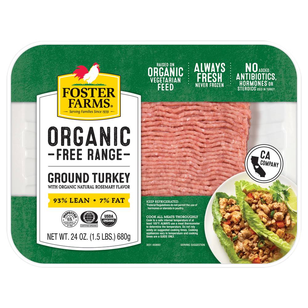 Foster Farms Organic Free Range Lean (ground turkey)