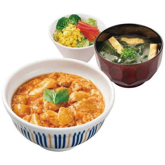 親子丼 みそ汁＆サラダセット