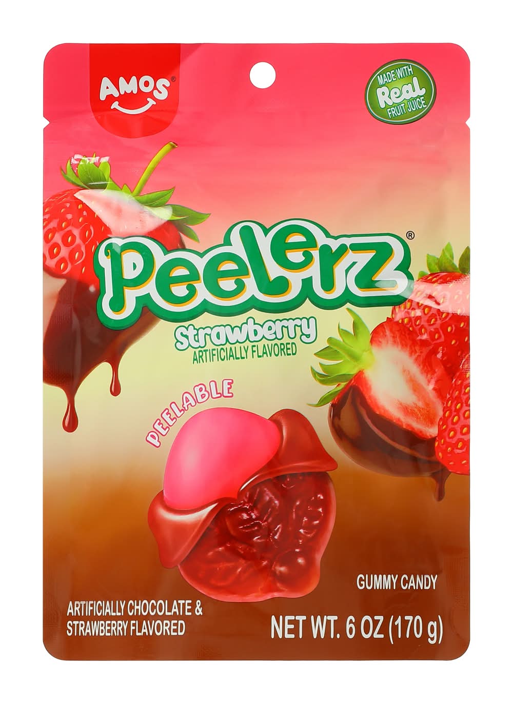 Amos® Peelerz® Strawberry Gummy Candy 6oz