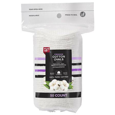 Walgreens Premium Cotton Ovals Textured Soft Smooth & Luxurious