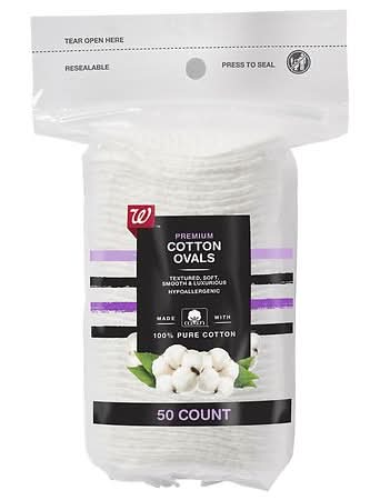 Walgreens Premium Cotton Ovals Textured Soft Smooth & Luxurious