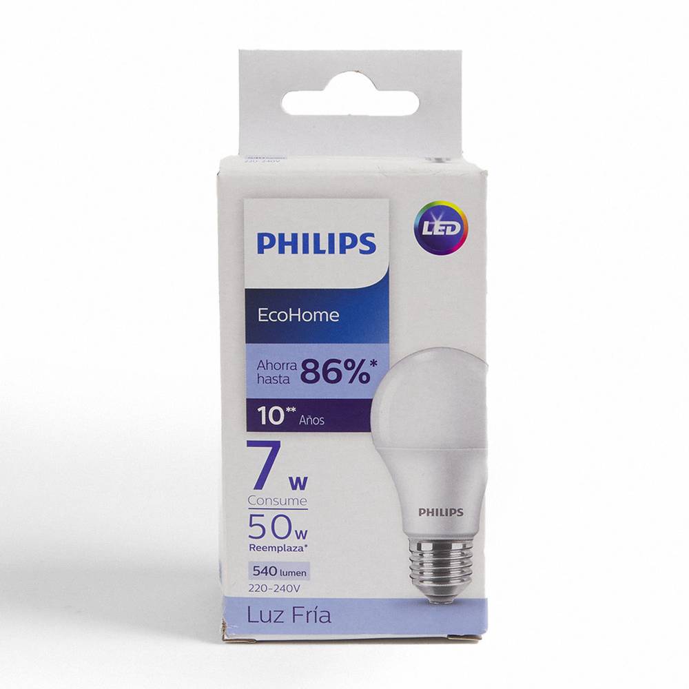 Philips ampolleta led 7w luz fría