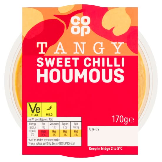 Co-op Tangy Sweet Chilli, Houmous (170g)