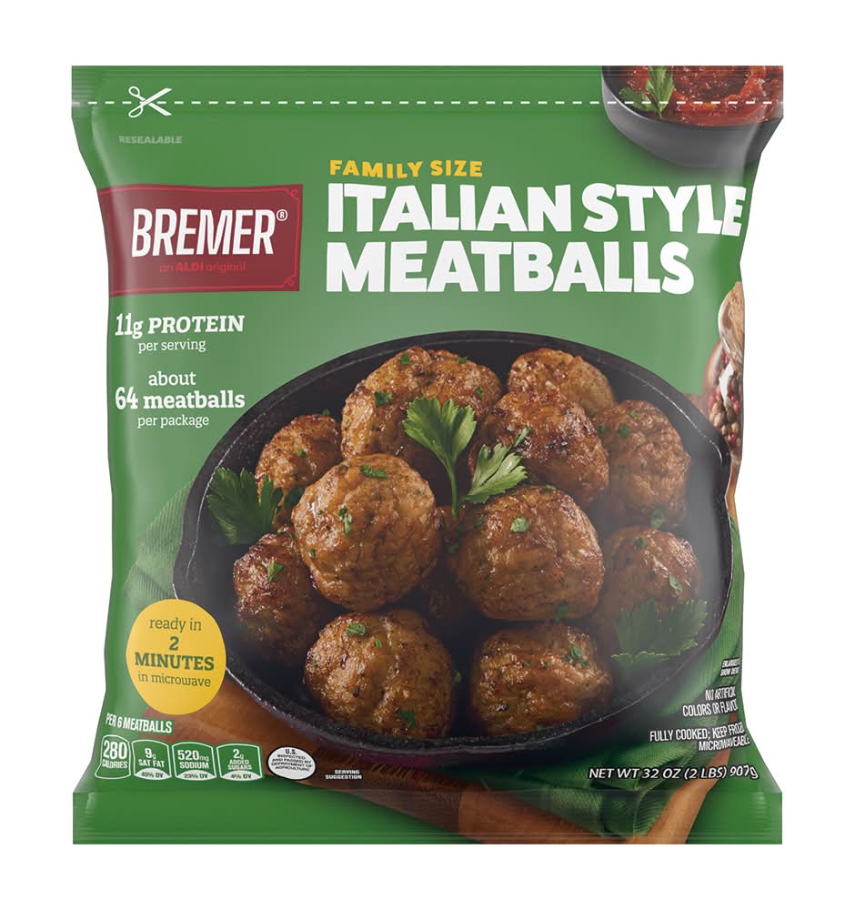 Bremer Meatballs Family Size, Italian Style (32 oz)