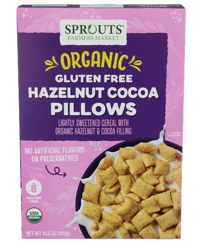Sprouts Organic Hazelnut Cocoa Pillows Cereal