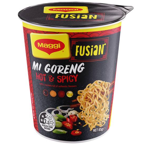 Maggi Fusian Instant Cup Noodles Hot & Spicy 65g