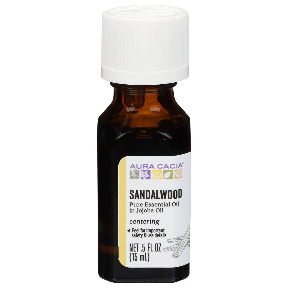 Aura Cacia Pure Essential in Jojoba Oil, Sandalwood (15 ml)